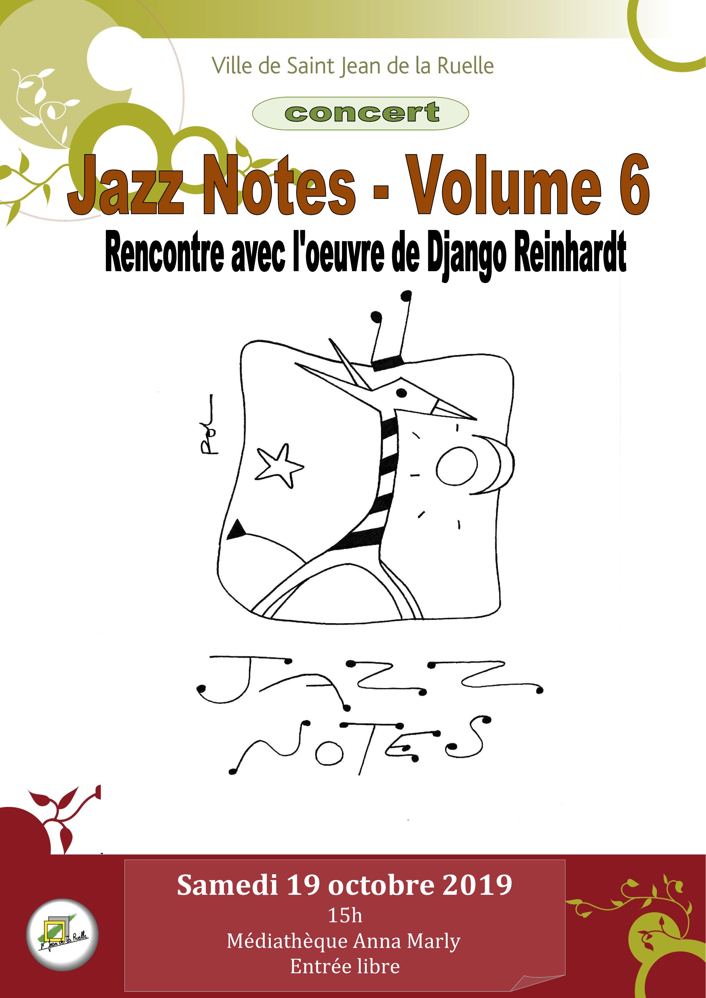 affiche jazz notes